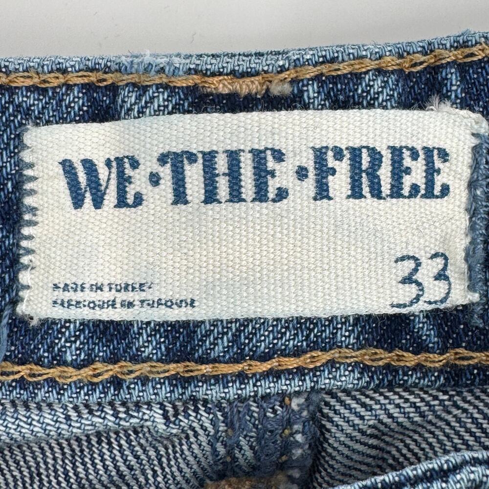 We The Free Wallflower jeans women's 33 wide leg mid rise flare blue denim retro - Picture 6 of 9
